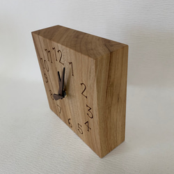 木の時計＜くすのき＞・置き時計掛け時計ksc-112　木製時計 6枚目の画像