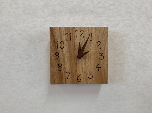 木の時計＜くすのき＞・置き時計掛け時計ksc-112　木製時計 1枚目の画像