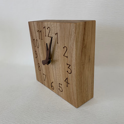 木の時計＜くすのき＞・置き時計掛け時計ksc-112　木製時計 5枚目の画像