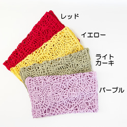 シルク100％ 雪椿柄 差し込みショートストール コード刺繍 日本製 全7色 4枚目の画像