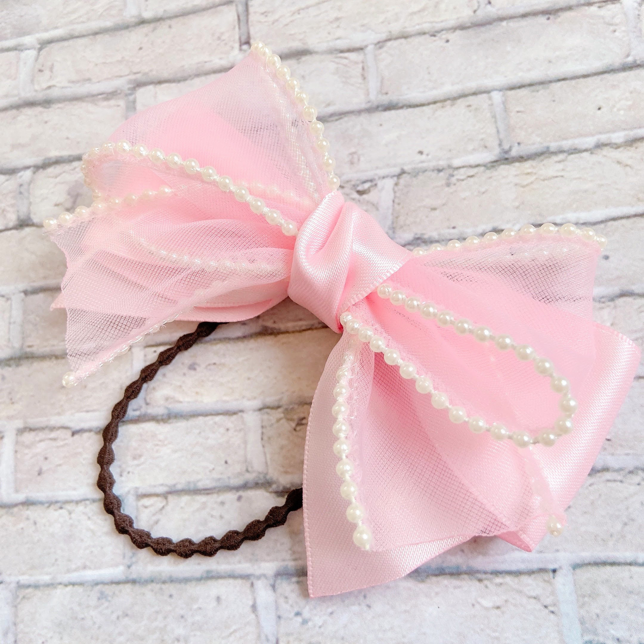 確認 ヘアゴム ヘアリボン 651 小花 ピンク 桜 確認 ヘアゴム