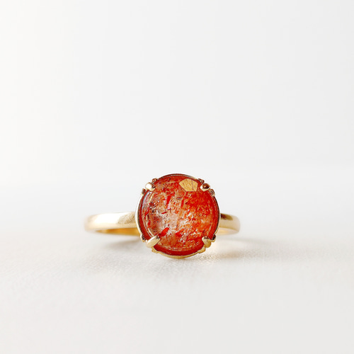 サンストーン リング 天然石 リング 大粒 天然石リング アクセサリー