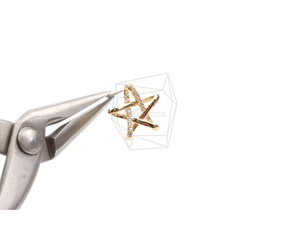ERG-2104-G【2個入り】キュービックスターピアス/Cubic Star Post Earrings 4枚目の画像