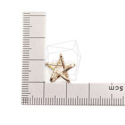 ERG-2104-G【2個入り】キュービックスターピアス/Cubic Star Post Earrings 5枚目の画像