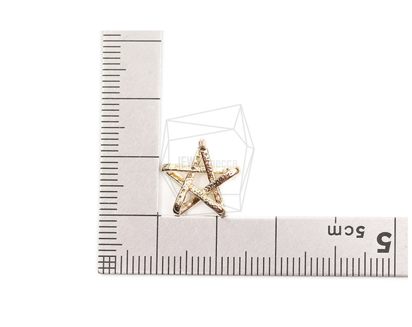 ERG-2104-G【2個入り】キュービックスターピアス/Cubic Star Post Earrings 5枚目の画像