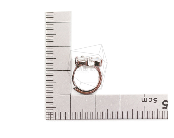 ERG-2105-R [2 件] Star CZ 一觸式耳環，Star 一觸式耳釘 第5張的照片
