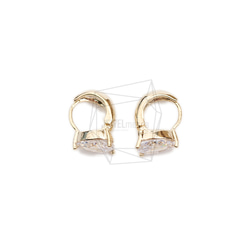 ERG-2106-G【2個入り】オーバルワンタッチ ピアス,Oval One touch Post Earring 2枚目の画像