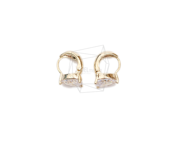 ERG-2106-G【2個入り】オーバルワンタッチ ピアス,Oval One touch Post Earring 2枚目の画像