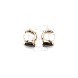 ERG-2107-G【2個入り】オーバルワンタッチ ピアス,Oval One touch Post Earring 2枚目の画像