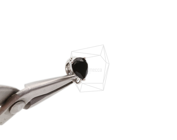 ERG-2107-R [2 件] 橢圓形一觸式耳釘，橢圓形一觸式耳釘 第4張的照片
