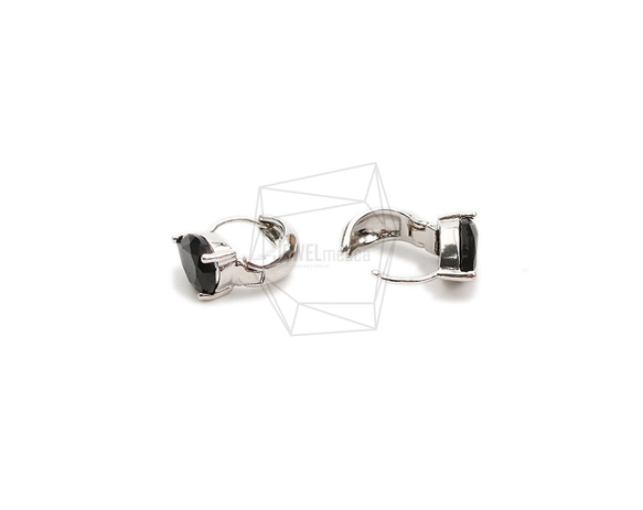 ERG-2107-R [2 件] 橢圓形一觸式耳釘，橢圓形一觸式耳釘 第3張的照片