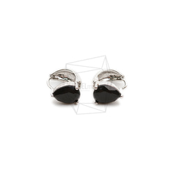 ERG-2107-R [2 件] 橢圓形一觸式耳釘，橢圓形一觸式耳釘 第1張的照片