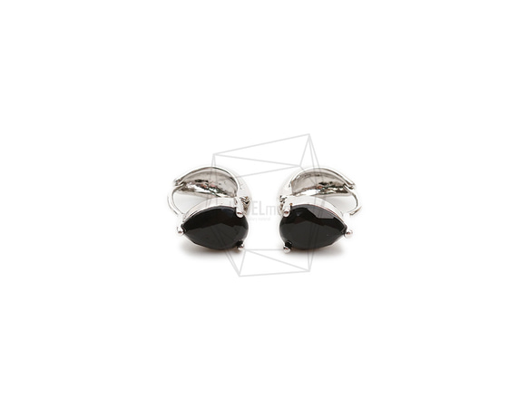 ERG-2107-R [2 件] 橢圓形一觸式耳釘，橢圓形一觸式耳釘 第1張的照片