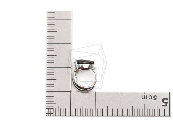 ERG-2107-R [2 件] 橢圓形一觸式耳釘，橢圓形一觸式耳釘 第5張的照片