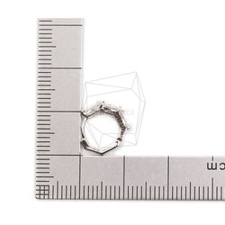 ERG-2111-R [2 pcs] 圓形 CZ 一觸式耳環，圓形一觸式耳釘 第5張的照片