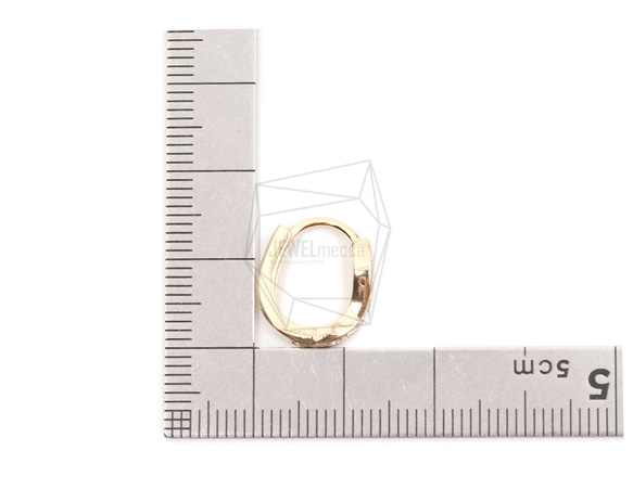 ERG-2115-G [2 件] 圓形 CZ 一觸式耳環，圓形一觸式耳釘 第5張的照片