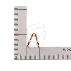 ERG-2116-G【2個入り】CZウィッシュボーンペンダント,CZ Wishbone Post Earring 5枚目の画像