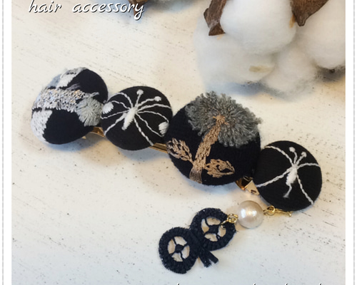 B014 ミナペルホネンChouChoバレッタ B014 ミナペルホネンChouChoバレッタ