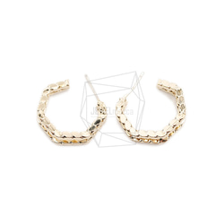 ERG-2119-G【2個入り】ダブルラウンドピアス,Double Round post earring 2枚目の画像