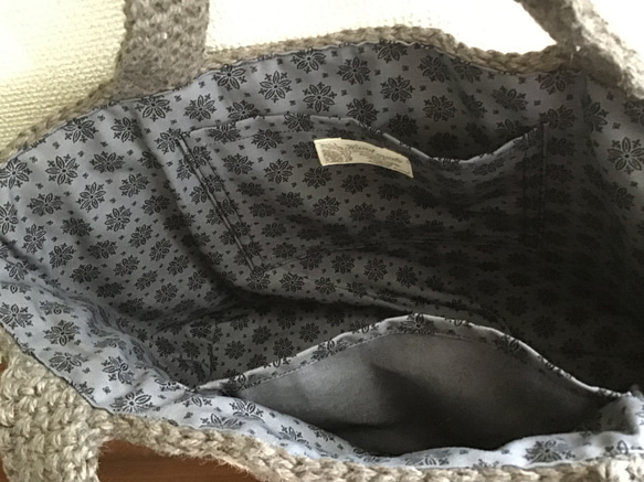 雙色方形麻繩袋（黑色） 第7張的照片