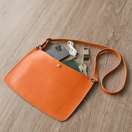 【かいじゅう】オイルレザーサコッシュ（ポケット追加） JAPAN FACTORY ショルダーバッグ メンズ レディース 栃木レザー