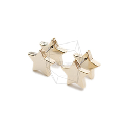 ERG-2122-G【1セット】スターピアスセット,Star Earring Post,Clutch SET 2枚目の画像