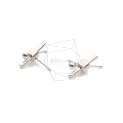 ERG-2123-R【2個入り】ダブルバーピアス,Double Bar post earring 3枚目の画像