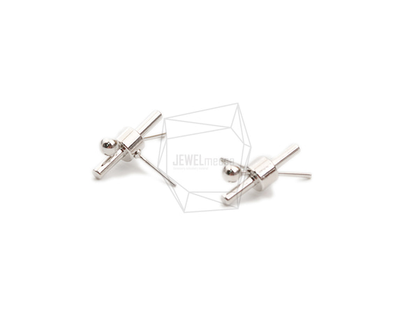 ERG-2123-R【2個入り】ダブルバーピアス,Double Bar post earring 3枚目の画像