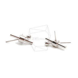 ERG-2123-R【2個入り】ダブルバーピアス,Double Bar post earring 2枚目の画像