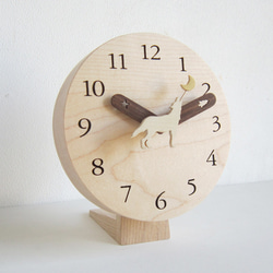 ダンス ウィズ ウルフ　置き・掛け時計　スタンド付き 3枚目の画像