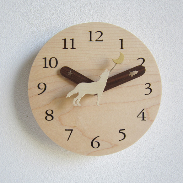 ダンス ウィズ ウルフ　置き・掛け時計　スタンド付き 6枚目の画像