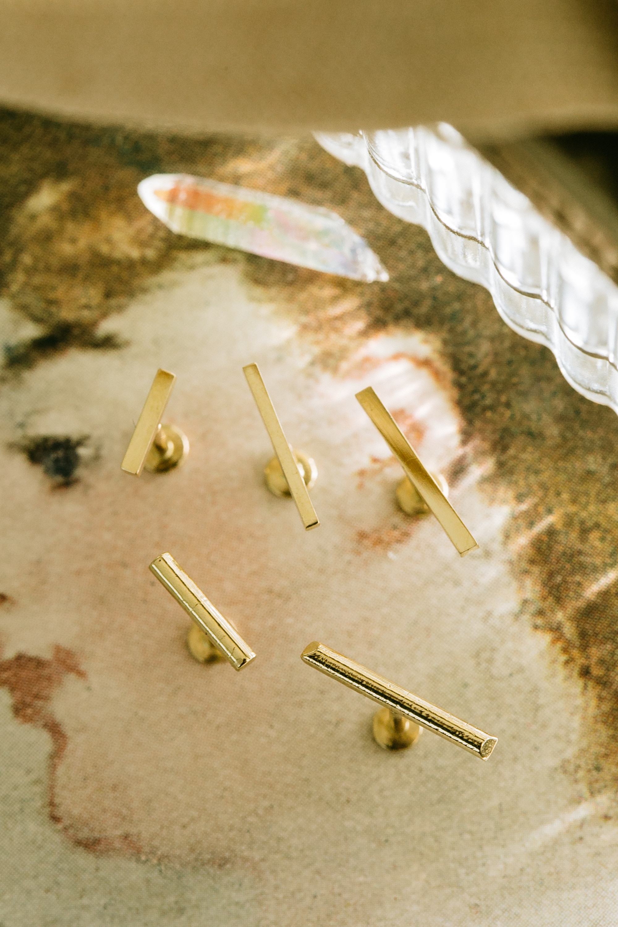 14K金 ゴールド スティッ ヘリックス 軟骨 アンチトラガス アウター インナーコンク イヤリング ピアス ラブレット