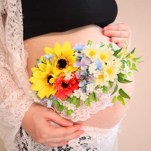 フラワーサッシュベルト　ハンドメイド フラワーサッシュベルト ハンドメイド