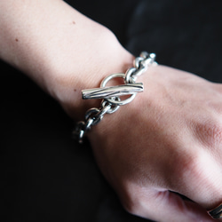 Wave T-Bar Silver Chain Bracelet 6枚目の画像