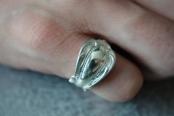 Spoon Ring G (Silver 925)　スプーンリング　アンティーク　古着 14枚目の画像