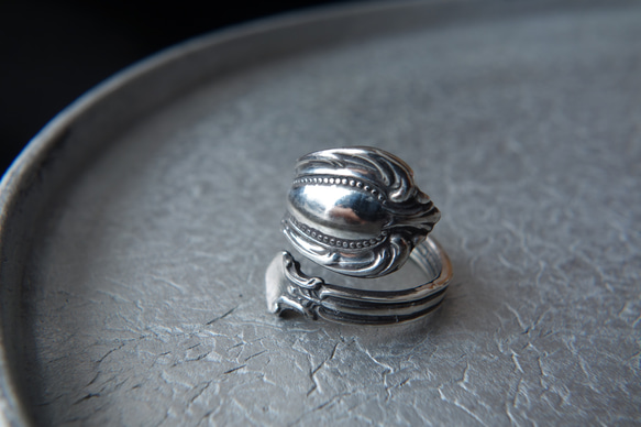 Spoon Ring G (Silver 925)　スプーンリング　アンティーク　古着 8枚目の画像