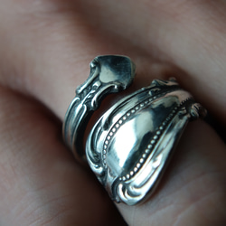 Spoon Ring G (Silver 925)　スプーンリング　アンティーク　古着 1枚目の画像