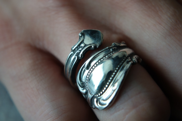 Spoon Ring G (Silver 925)　スプーンリング　アンティーク　古着 1枚目の画像
