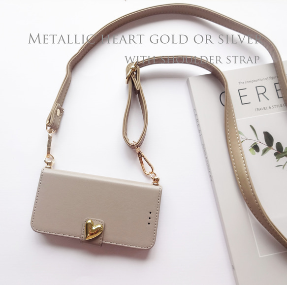 CUSTY ベージュ iPhoneケース ストラップ付き Custype クロス