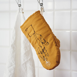 +HAyU fabric -kitchen fabrics- コットンリネン刺繍ミトン 8枚目の画像