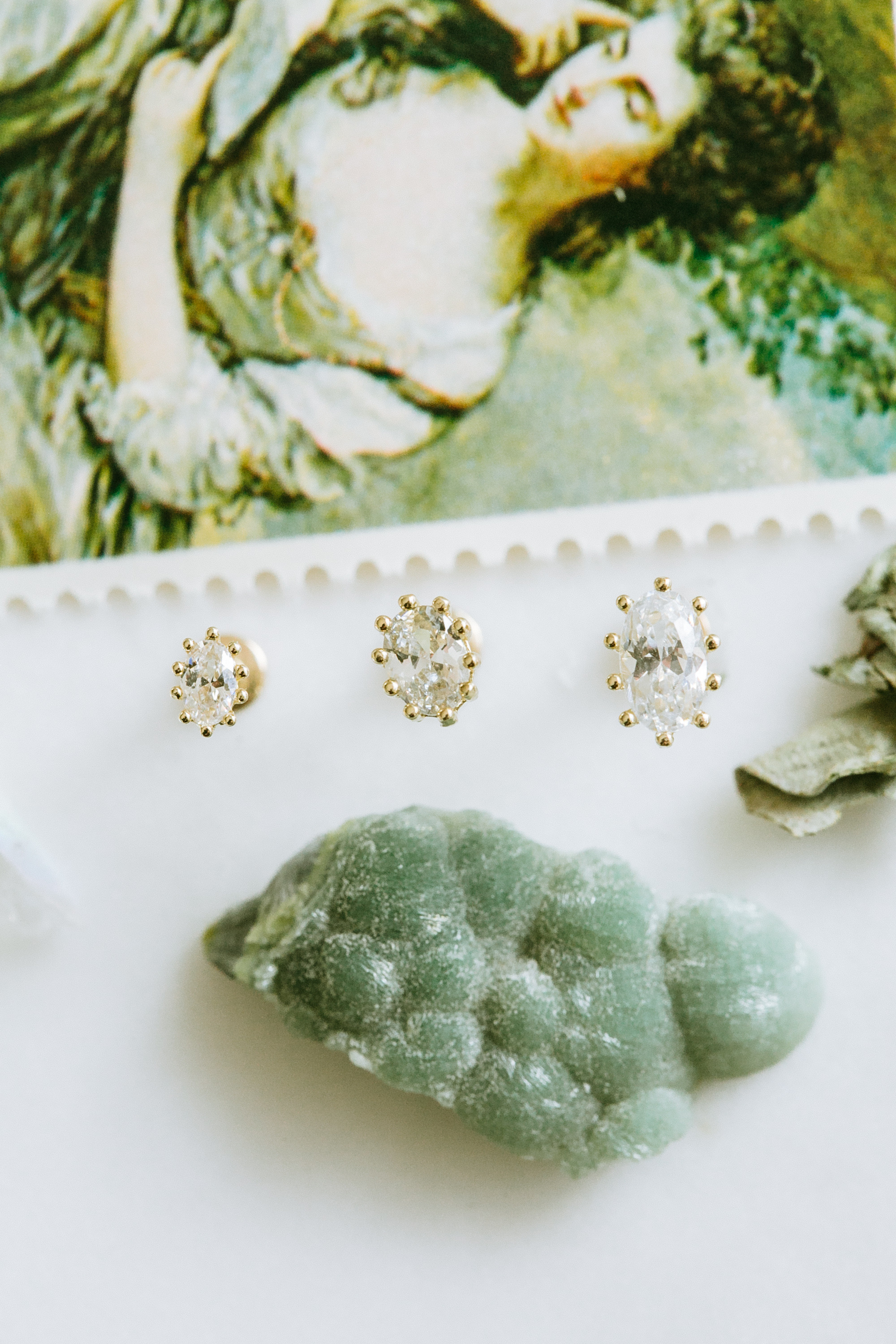 14K金 ゴールド Cz ヘリックス 軟骨 アンチトラガス アウター インナーコンク イヤリング ピアス ラブレット