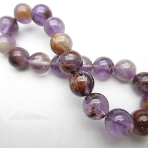 【極上,希少,美品】カコクセナイトインアメジスト １１㎜　ブレスレット ⭐︎【天然 】カコクセナイト イン アメジスト ブレスレット 11mm