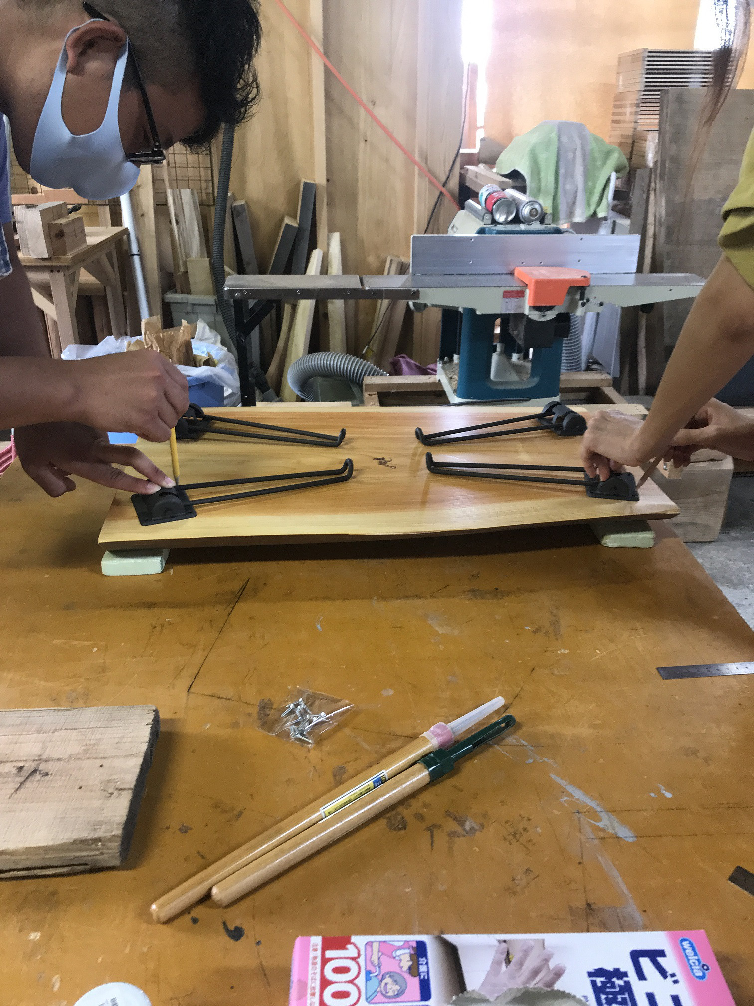 天然木でつくるフォールディングテーブル「本気のワークショップ」予約