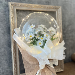 【受注製作】バルーンフラワー　daisy デージーの花束　フラワーバルーン　　名入れ　祝電 6枚目の画像