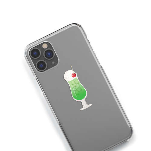 喫茶店のメロンクリームソーダ iPhoneケース スマホケース