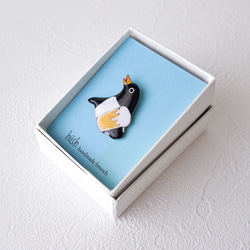 【特集掲載】乾杯ペンギンブローチ(ペンギン/リーマンペンギン) 18枚目の画像