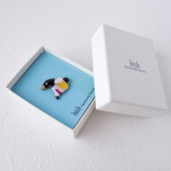 【特集掲載】乾杯ペンギンブローチ(ペンギン/リーマンペンギン) 16枚目の画像
