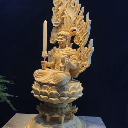 不動明王 極上品 火炎光背 明王像 不動尊 商売繁盛 守り本尊 仏壇 仏像