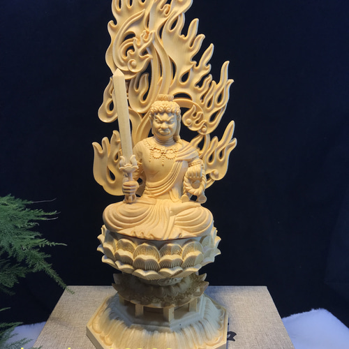 不動明王 極上品 火炎光背 明王像 不動尊 商売繁盛 守り本尊 仏壇 仏像