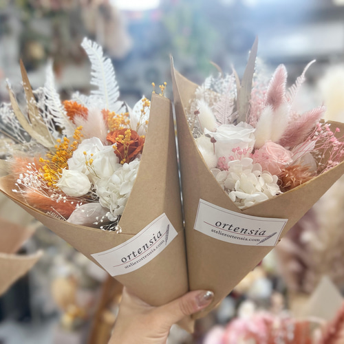 花束(筒型ラッピング) ドライフラワー ortensia(オルテンシア) 通販